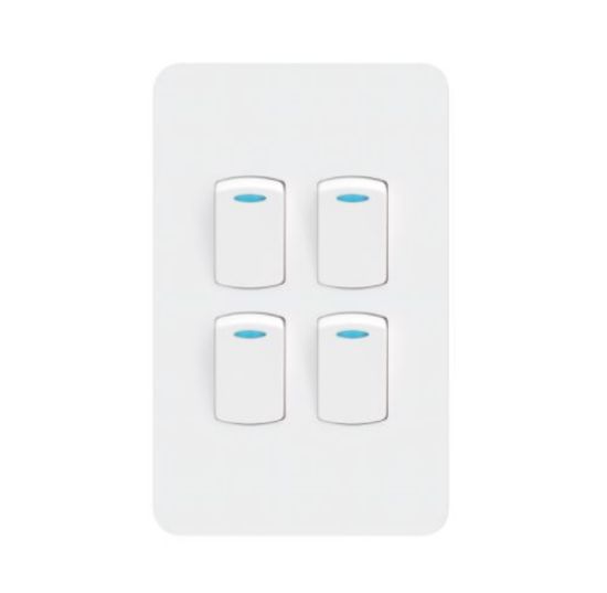 Picture of LIGHT SWITCH 4 LEVER 1WAY 16A 250V 2x4
